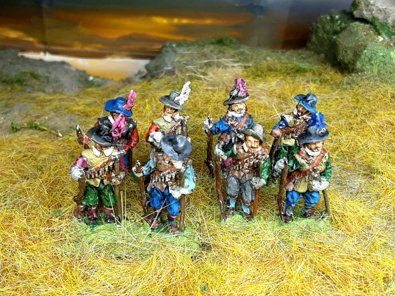 1618 - 1648: Musketiere (die Muskete abgesetzt)