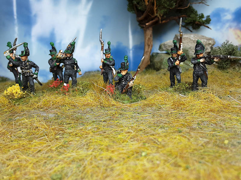 1815: Braunschweiger Avantgarde - Leichte Infanterie - (mit Command Set) - 1/72