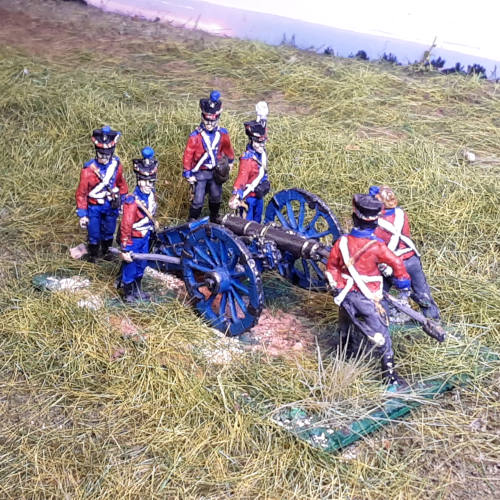 Dänische Fußartillerie inkl. Preußische 6-Pfund-Kanone (Modell 1768)