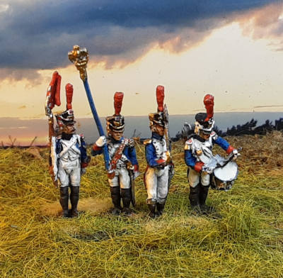 1807 - 1815: Französische Mittlere Garde - Füsilier-Grenadiere - Command Set - 1/72