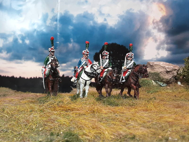 1813 - 1815:  Franzosen - Gardes d' Honneur - Unteroffizer, Trompeter