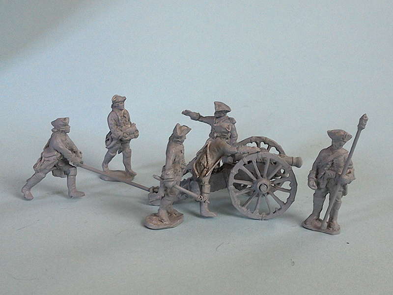 Österreichische Fußartillerie mit Geschütz (1740 - 1763)