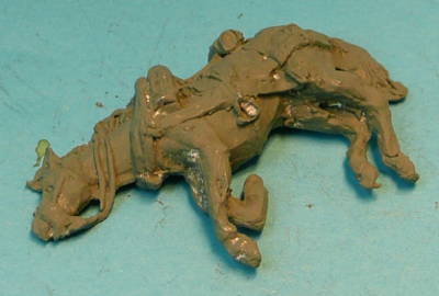 Preußische Artillerie - totes Zugpferd