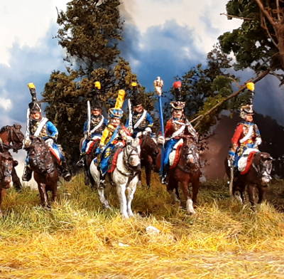 1805 - 1815: Französische Husaren (in verschiedenen Posen)