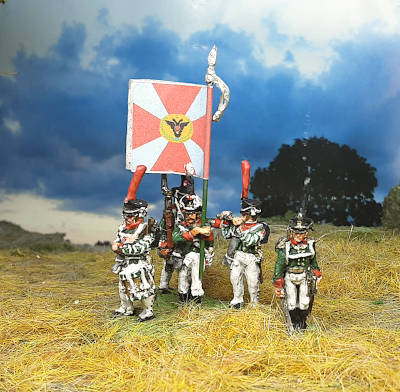 1812 - 1815: Russische Grenadiere mit Kiwer-Tschako - Command Set (1/72)