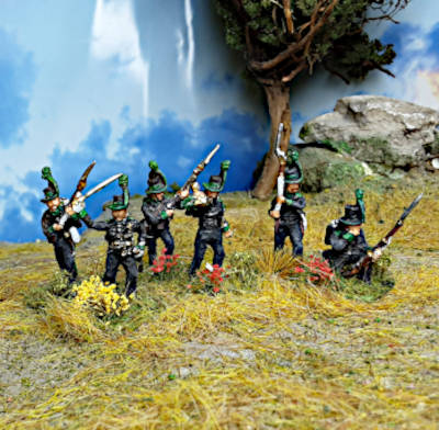 1815: Braunschweiger Avantgarde - Leichte Infanterie - Mannschaft und Command Set - 1/72