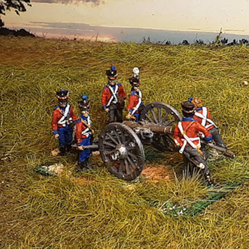 Dänische Fußartillerie inkl. Französische 6-Pfund-Kanone (Modell XI1808)