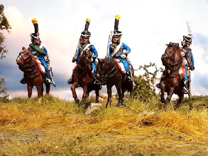 1805 - 1815: Französische Husaren - Husaren und Offizier