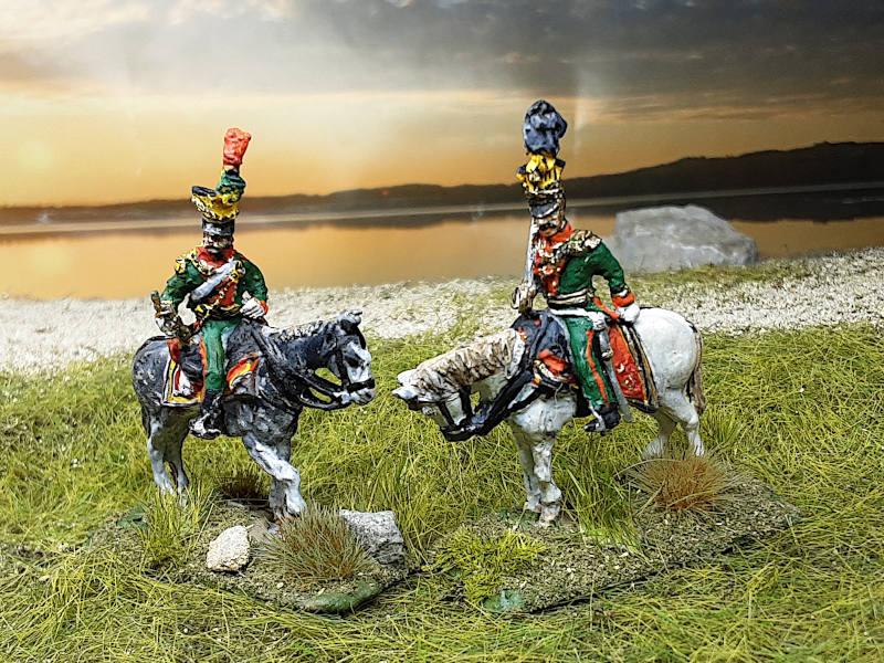 1809 - 1815L.Österreichische Ulanen - Command Set - Offizier und Trompeter